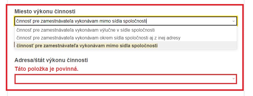 A1  bez krajín vyslania v sekcii 5.2
